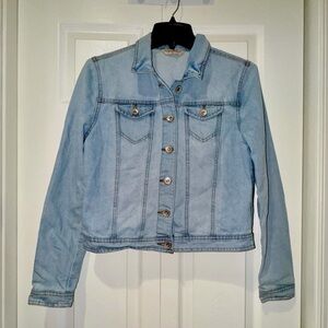 Highway Jeans Jacket Women’s Med Blue Cotton Blend Short Coastal Cowgirl.  GUC